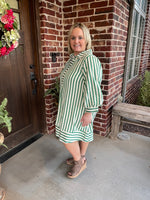 Striped Seersucker Dress