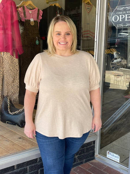 Carrie Oatmeal Top