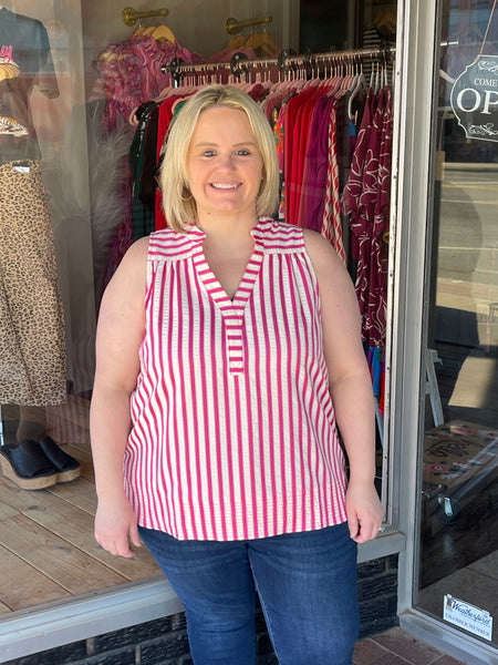 Striped Sleeveless Top