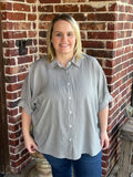 Striped Collard Blouse
