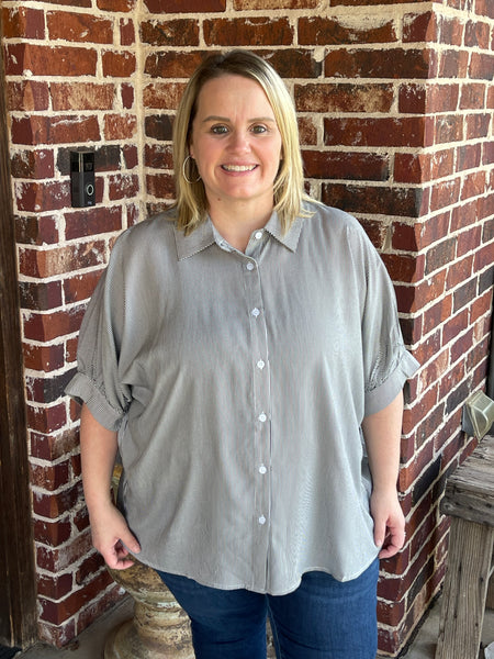 Striped Collard Blouse