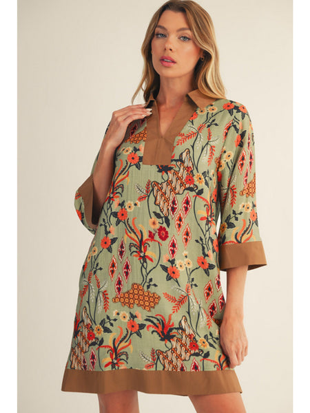 Boho Floral Shift Dress