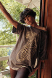 Cheetah Mineral-Washed Oversized Graphic Tee