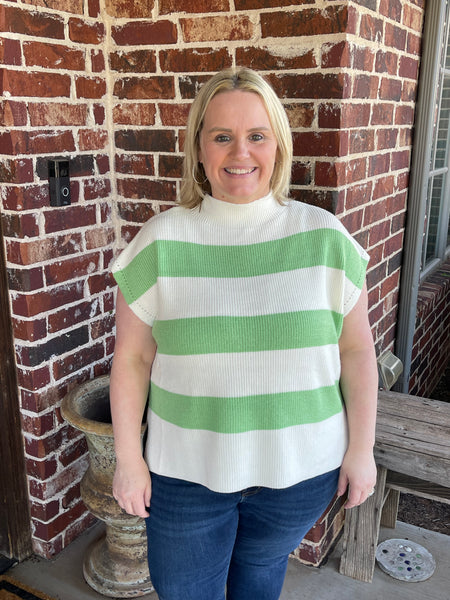 Striped Sweater - Green
