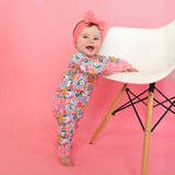 Cecelia Floral RUFFLE ZIP Bamboo One Piece Baby Outfit