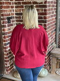 Classic Leopard Blouse - Red