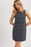 STRIPED MINI SWEATER TANK DRESS