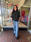 Polka Dot Sweater Top