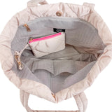 PRESLEY PUFFER QUILTED TOTE BAG WITH POUCH - CAMO