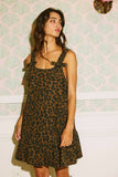Denim Leopard Mini Dress