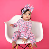 Maeve Castles RUFFLE ZIP Bamboo One Piece Baby Outfit