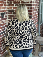 Leopard 3/4 Sleeve Sweater