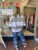 Polly Color Block Top - Gray