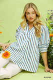 Striped Puff Sleeve Blouse