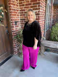 Velvet Round Neck Top