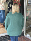 Textured Button Henley Knit Sweater