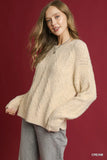 Pearl-Embellished Knit Sweater - Cream