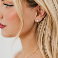 HOOP DIAMOND EARRINGS - WATERPROOF