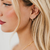 HOOP DIAMOND EARRINGS - WATERPROOF