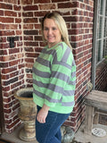 Bold Stripe 3/4 Sleeve Top