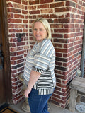Striped Pullover - Gray