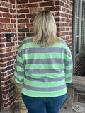 Bold Stripe 3/4 Sleeve Top