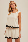 Scallop Trim Short Set