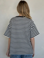Cassandra Striped Tee - Black