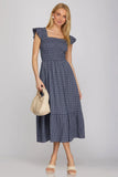 Plaid Nights Smocked Dress