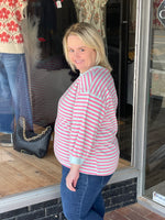 Casual Stripe 3/4 Sleeve