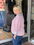Casual Stripe 3/4 Sleeve