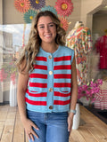 Marissa Striped Sweater Vest