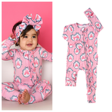 Maeve Castles RUFFLE ZIP Bamboo One Piece Baby Outfit