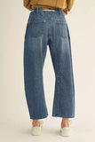 Denim Barrel Jeans w/ Drawsting