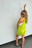 MYLA POCKET ROMPER - LIME