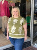 Lightweight Damask Sweater