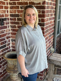 Striped Collard Blouse