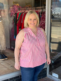 Striped Sleeveless Top