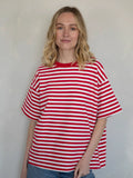 Cassandra Striped Tee - Red