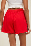 RUFFLE DETAIL KNIT SHORTS