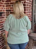 All the Stripes Vneck Blouse