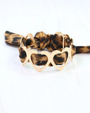 Evanston Heart Scarf Bracelet Brown Leopard
