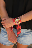 Serafina Scarf Bracelet Bk Rd Floral