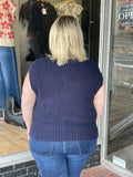 Button Down Chunky Knit Vest