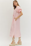 Spring Flowers Striped Dress