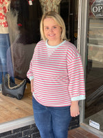 Casual Stripe 3/4 Sleeve
