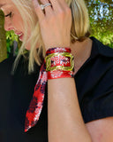 Serafina Scarf Bracelet Bk Rd Floral