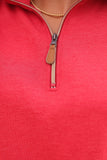 Miley Quarter Zip Pullover - Red