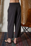 SMOCKED WAIST WIDE LEG PANTS