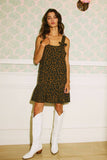 Denim Leopard Mini Dress